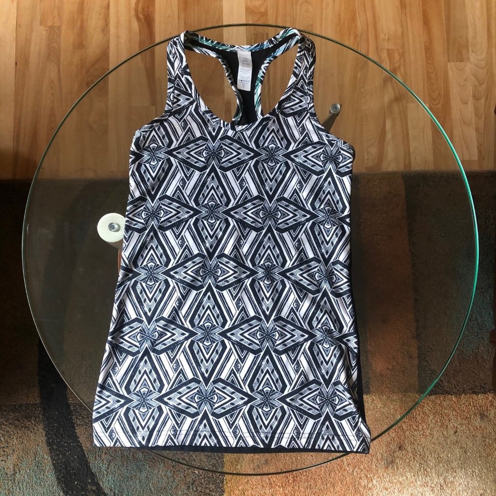 Ivivva Black and White Patterned Racerback